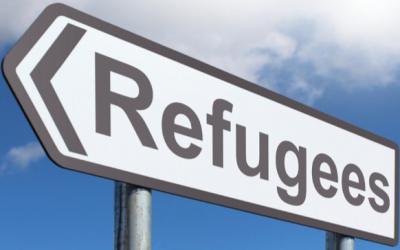 Speaking to organisations at the Seeking Refuge open day